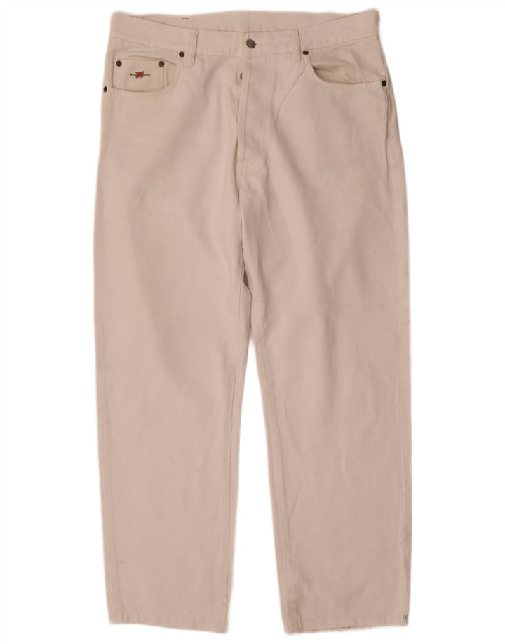 Jeans dritti da uomo Charro W38 L30 cotone bianco