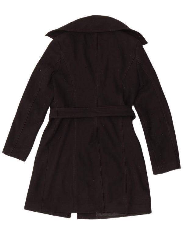 Cappotto da donna Benetton UK 14 lana nera media