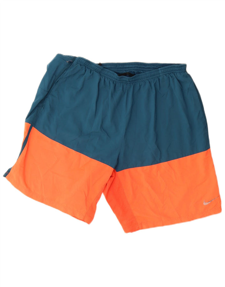 Pantaloncini Sportivi Nike Uomo Dri Fit XL Colore Blu a Blocchi