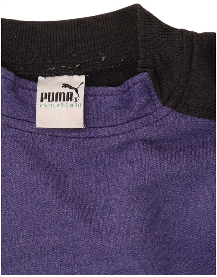 Felpa grafica da uomo Puma Maglione grande viola color block