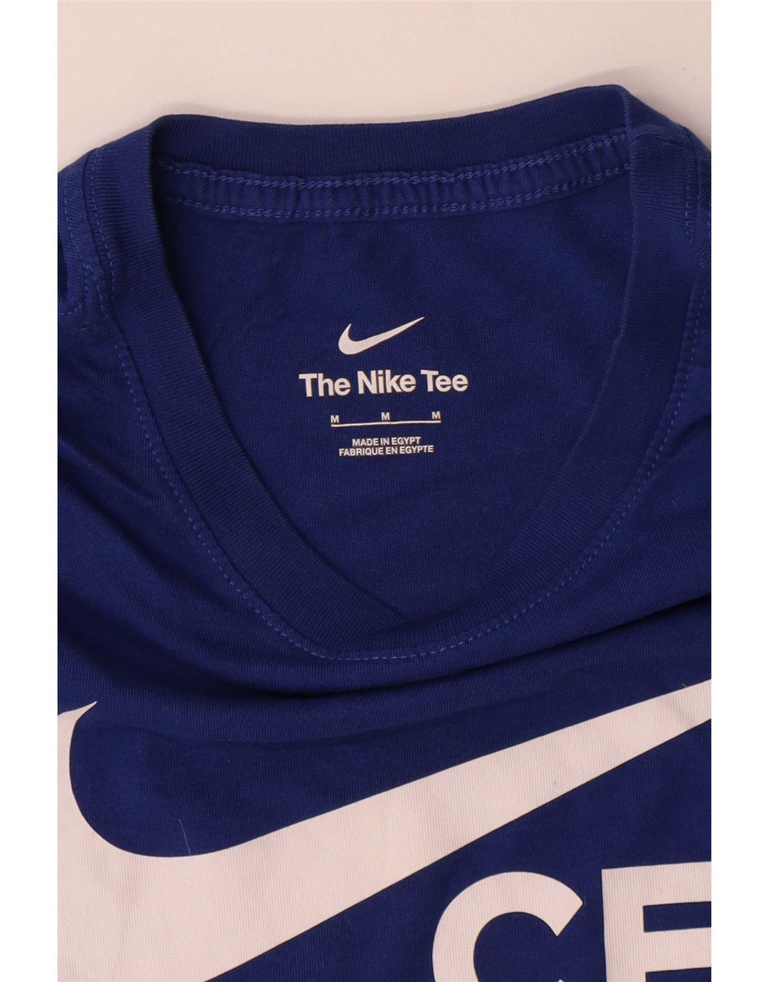T-shirt grafica da uomo Nike Top in cotone blu medio