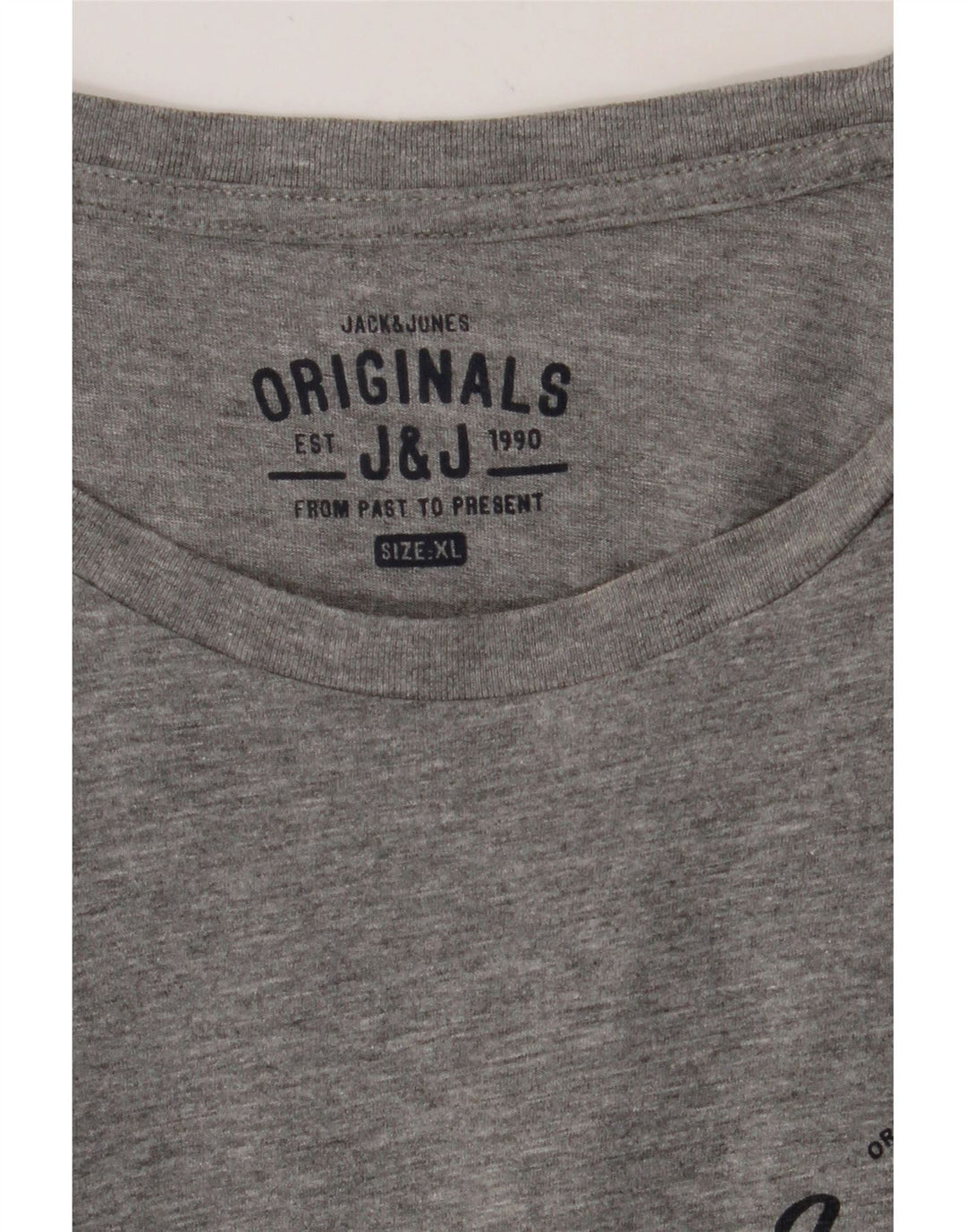 JACK & JONES Mens T-Shirt Top XL Grey Cotton Vintage Jack & Jones and Second-Hand Jack & Jones from Messina Hembry 