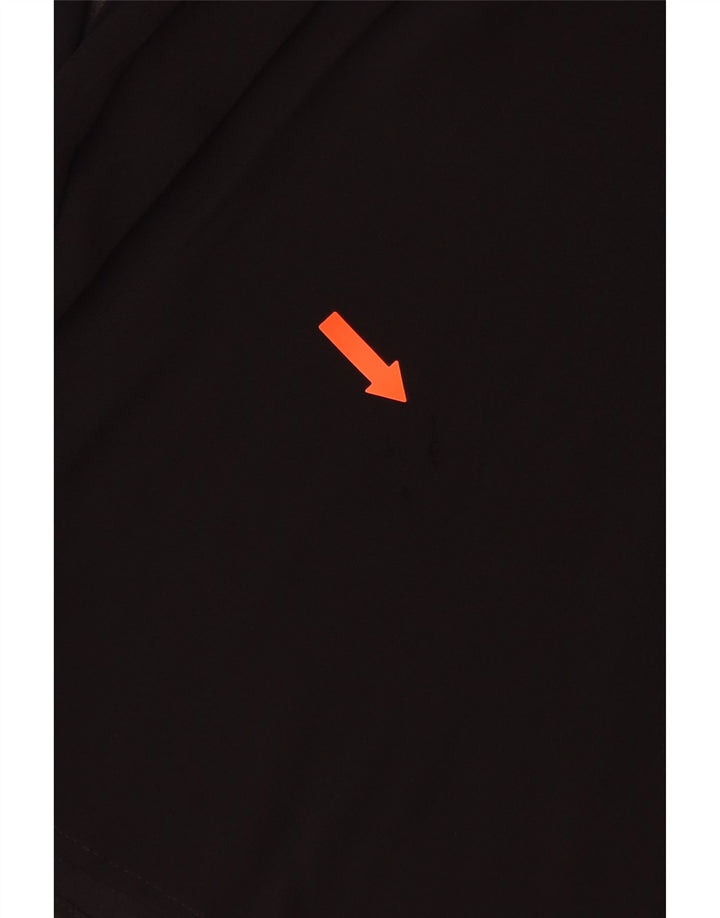 ZARA Camicetta a Maniche Lunghe da Donna UK 14 Large Nero Poliestere