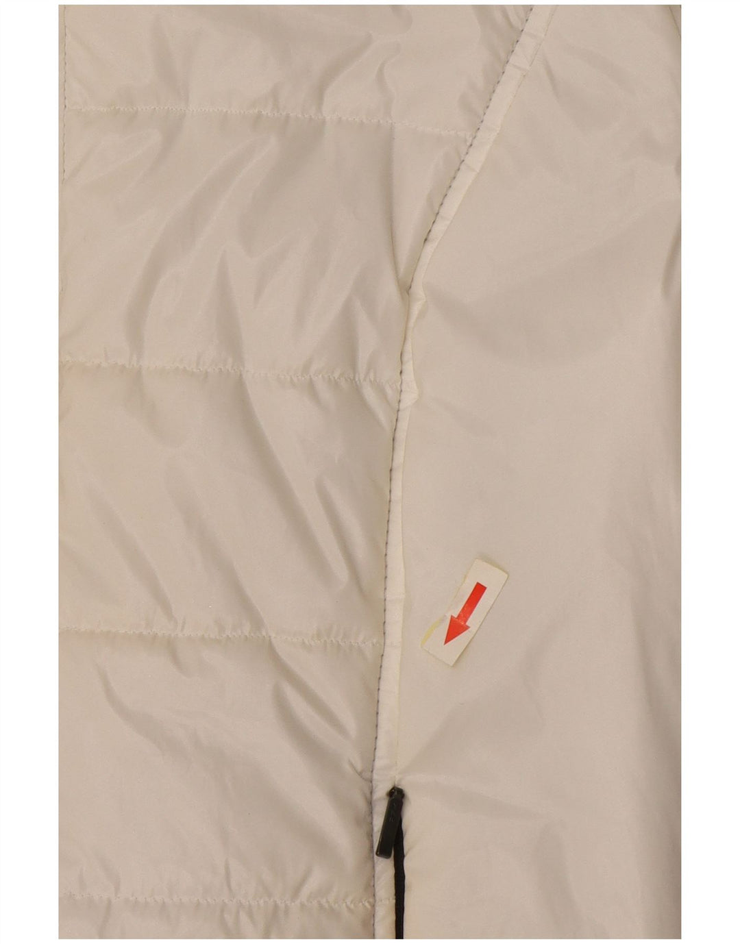 Giacca imbottita bomber con cappuccio da donna Refrigiwear UK 14 grande poliestere bianco