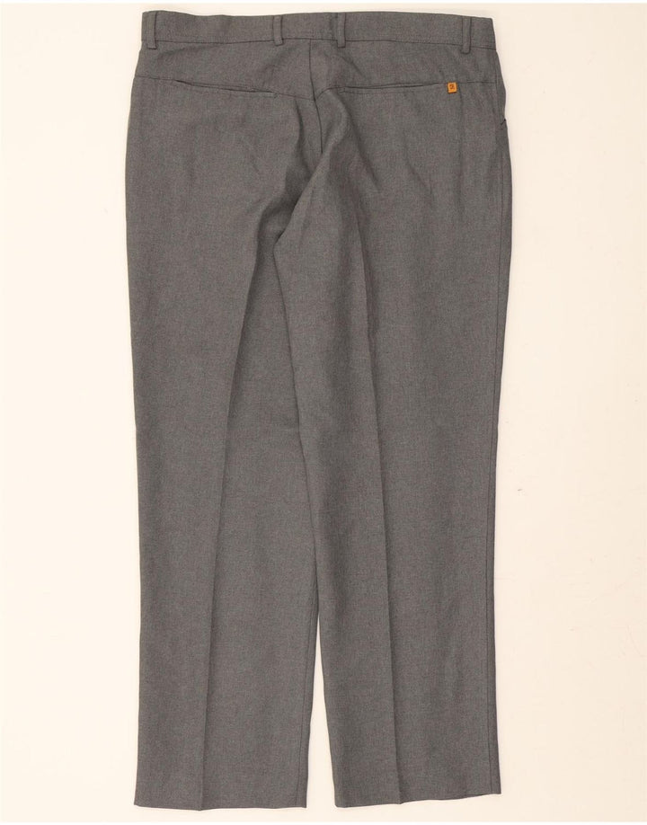 FARAH Mens Straight Casual Trousers W38 L29 Grey Polyester Vintage Farah and Second-Hand Farah from Messina Hembry 