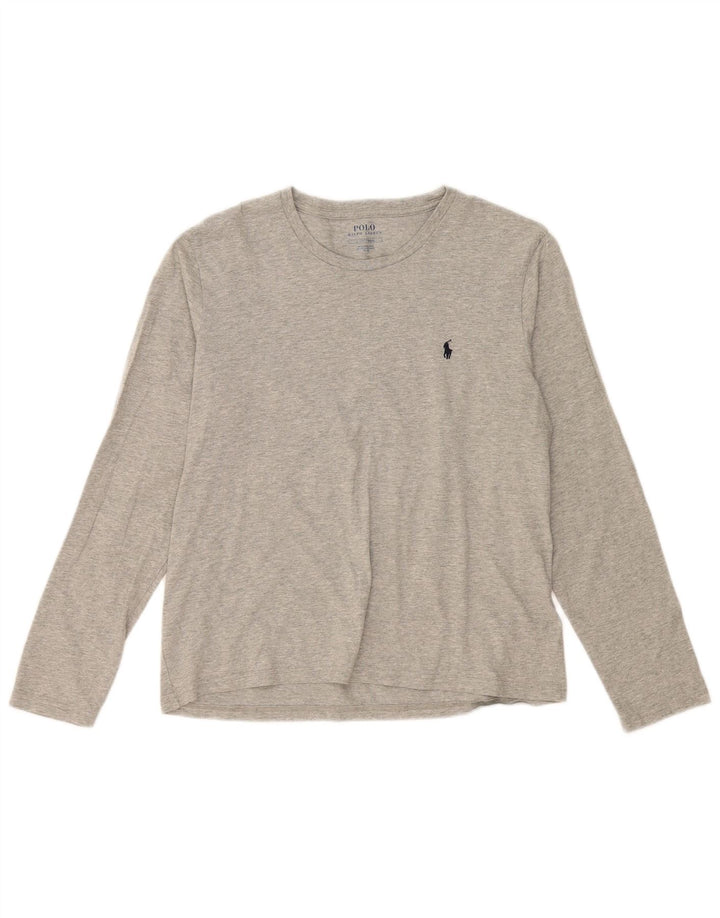 Polo Ralph Lauren Top da uomo a manica lunga piccolo in cotone grigio
