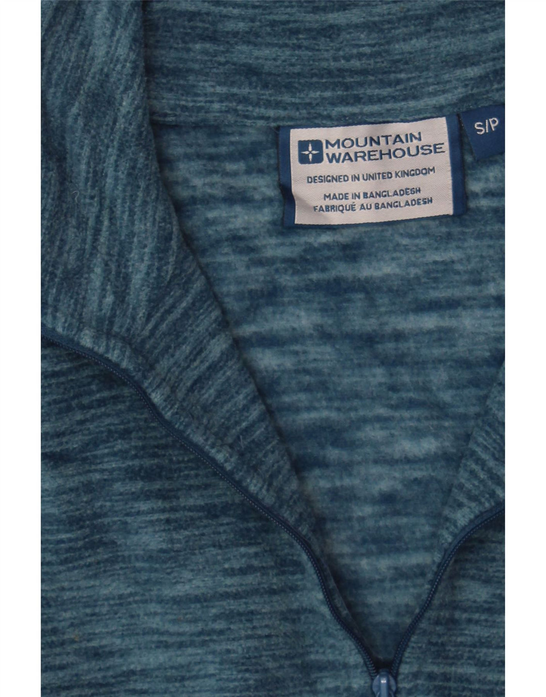 MOUNTAIN WAREHOUSE Mens Zip Neck Fleece Jumper Small Blue Polyester Vintage Mountain Warehouse and Second-Hand Mountain Warehouse from Messina Hembry 