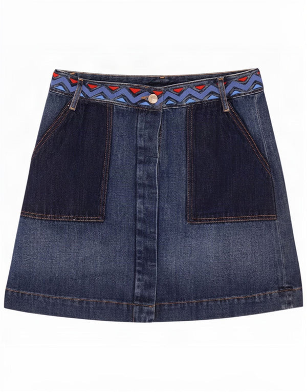 Gonna di jeans per ragazze Tommy Hilfiger 9-10 anni W27 Cotone geometrico blu navy