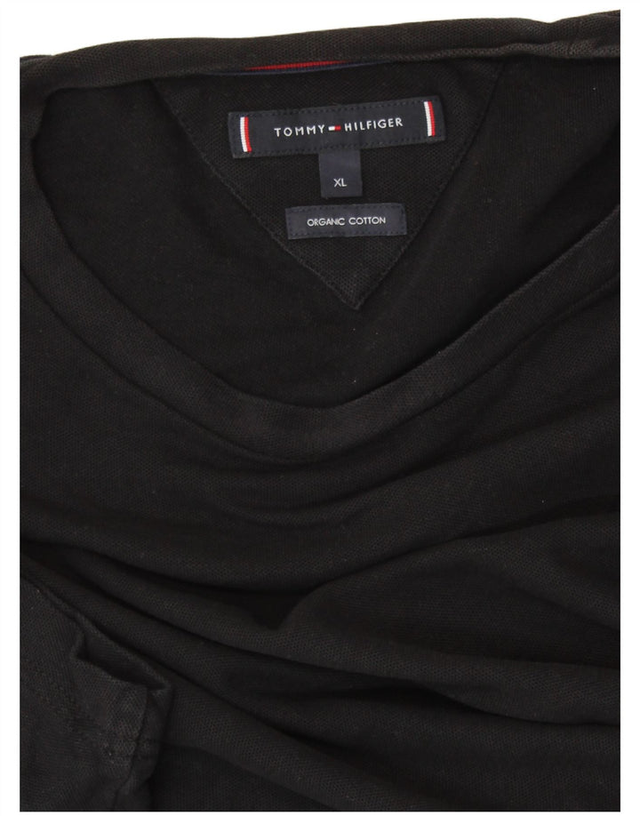 TOMMY HILFIGER T-shirt da donna Top UK 18 XL cotone nero