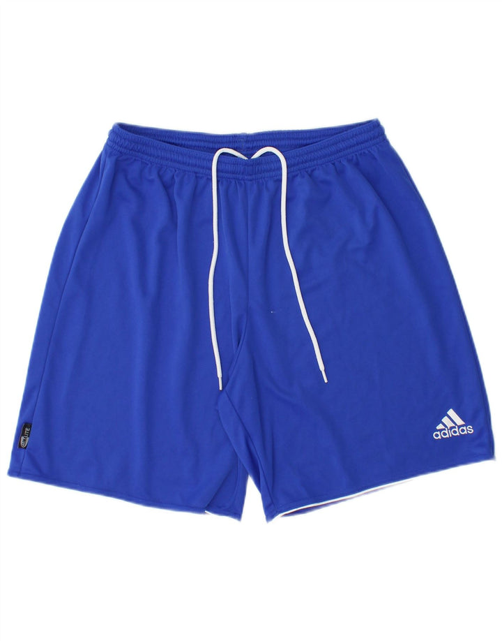 Pantaloncini sportivi ADIDAS Climalite da uomo, grandi, in poliestere blu