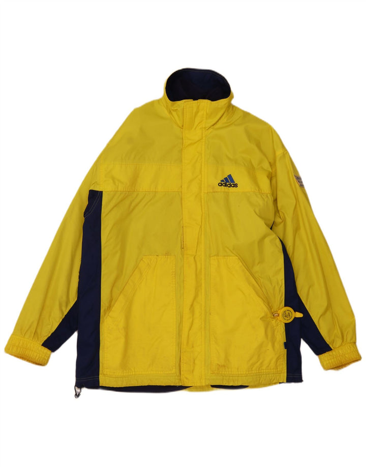 Giacca antipioggia da uomo Adidas UK 42 XL color block giallo