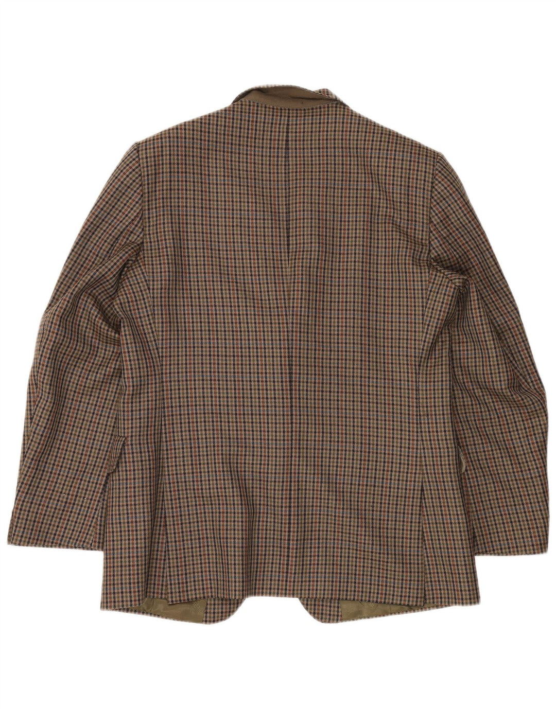 MAGEE Mens 2 Button Blazer Jacket UK 40 Large Khaki Check Wool
