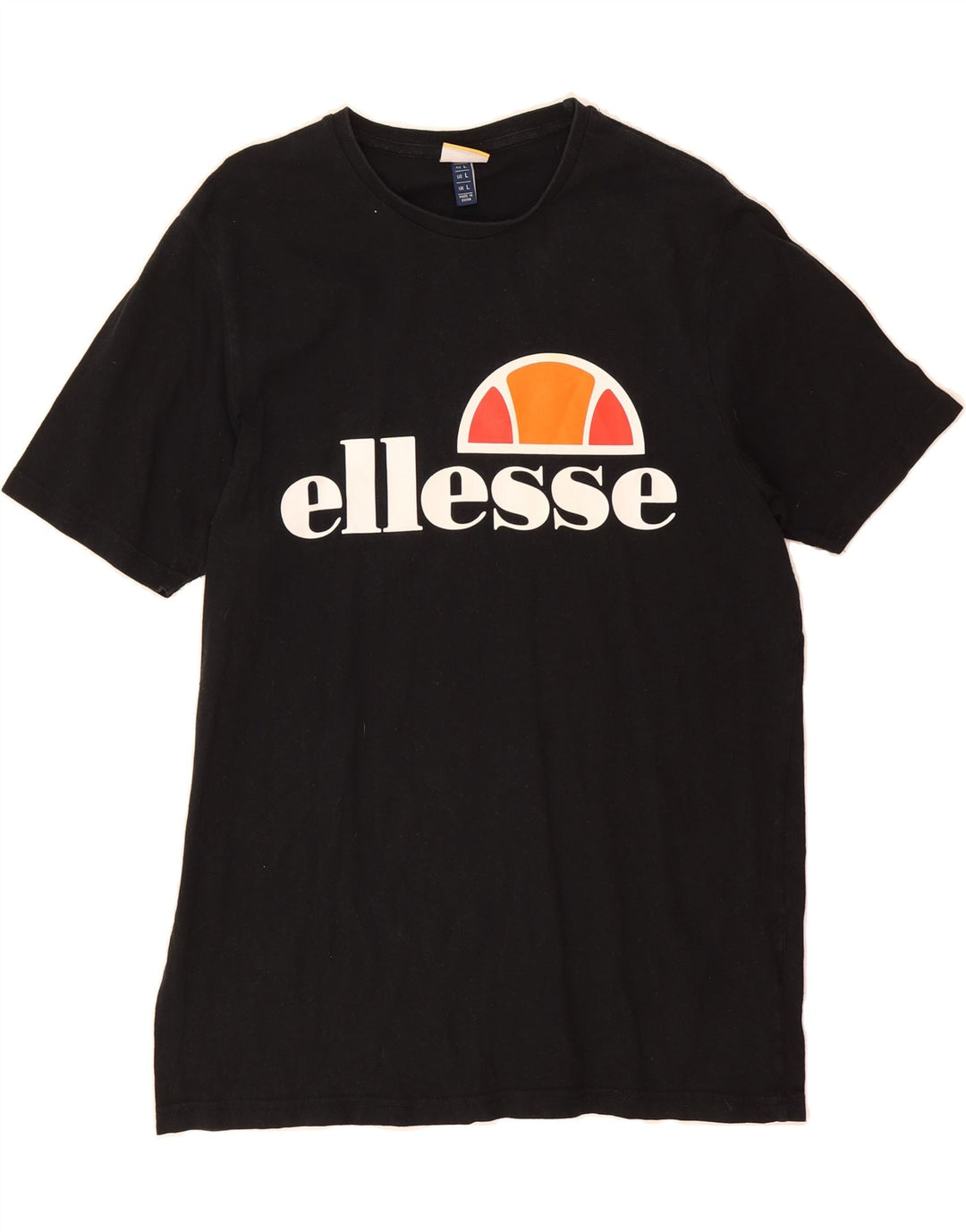 ELLESSE Mens Graphic T-Shirt Top Large Black Cotton Vintage Ellesse and Second-Hand Ellesse from Messina Hembry 