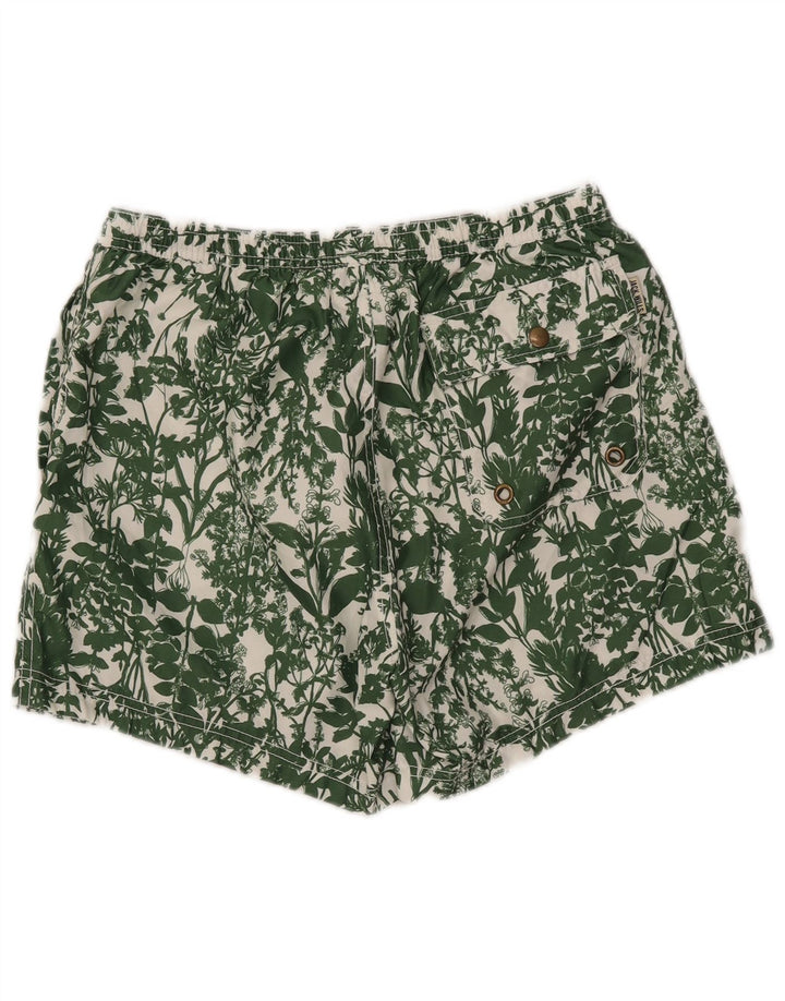 JACK WILLS Pantaloncini da bagno da uomo Verde medio floreale