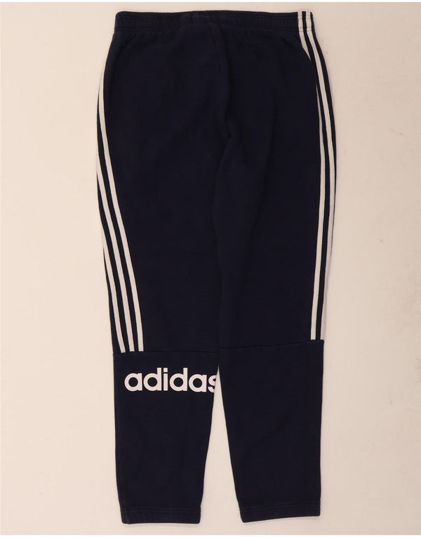 Pantaloni da tuta grafica da uomo Adidas Large in cotone blu navy