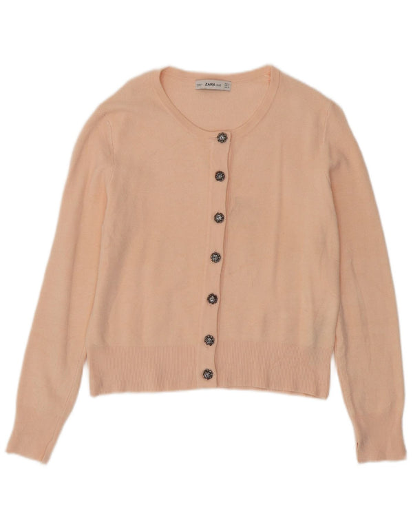 Maglione cardigan da donna Zara UK 12 Viscosa rosa medio