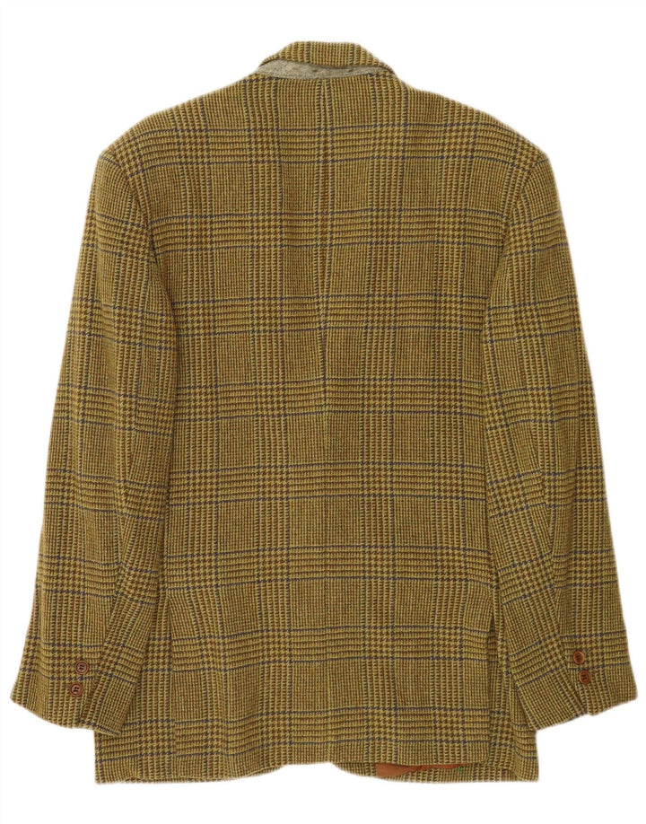 GB.PEDRINI Giacca Blazer 2 Bottoni Uomo IT 50 Large Pied De Poule Verde