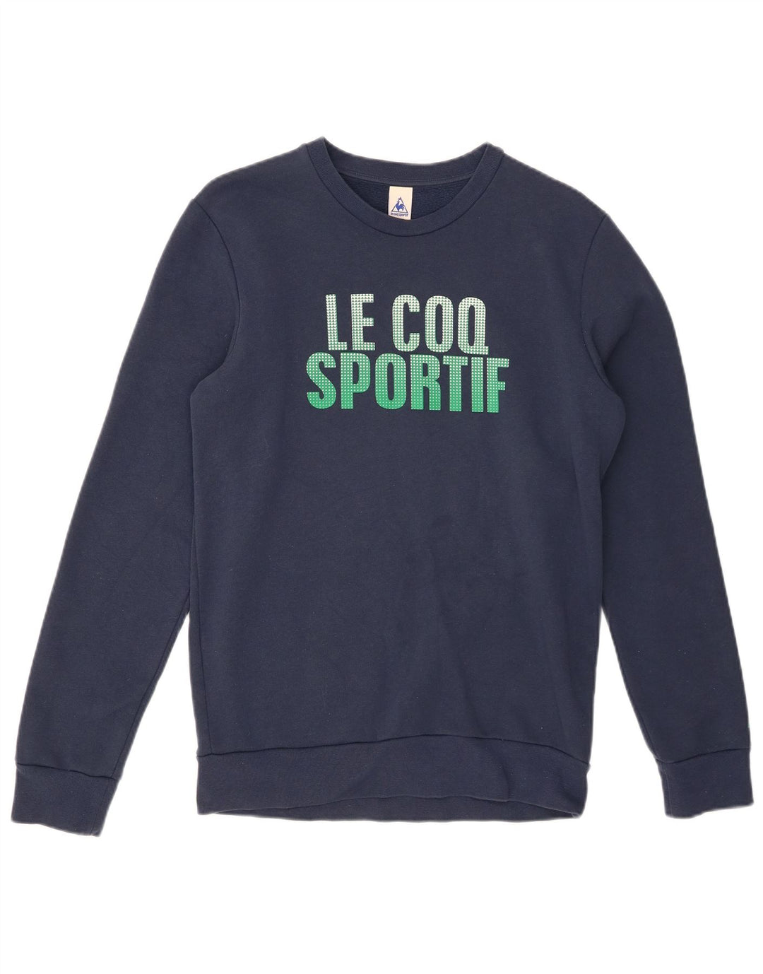 LE COQ SPORTIF Felpa grafica da uomo Maglione piccolo blu navy in cotone