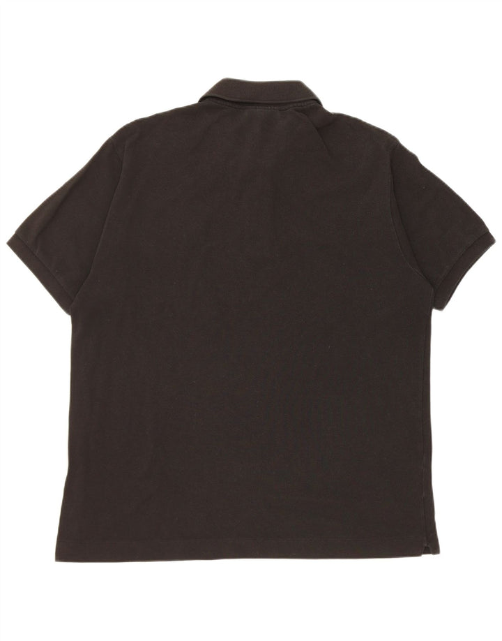 Polo da uomo Lacoste vestibilità classica taglia 5 grande in cotone nero