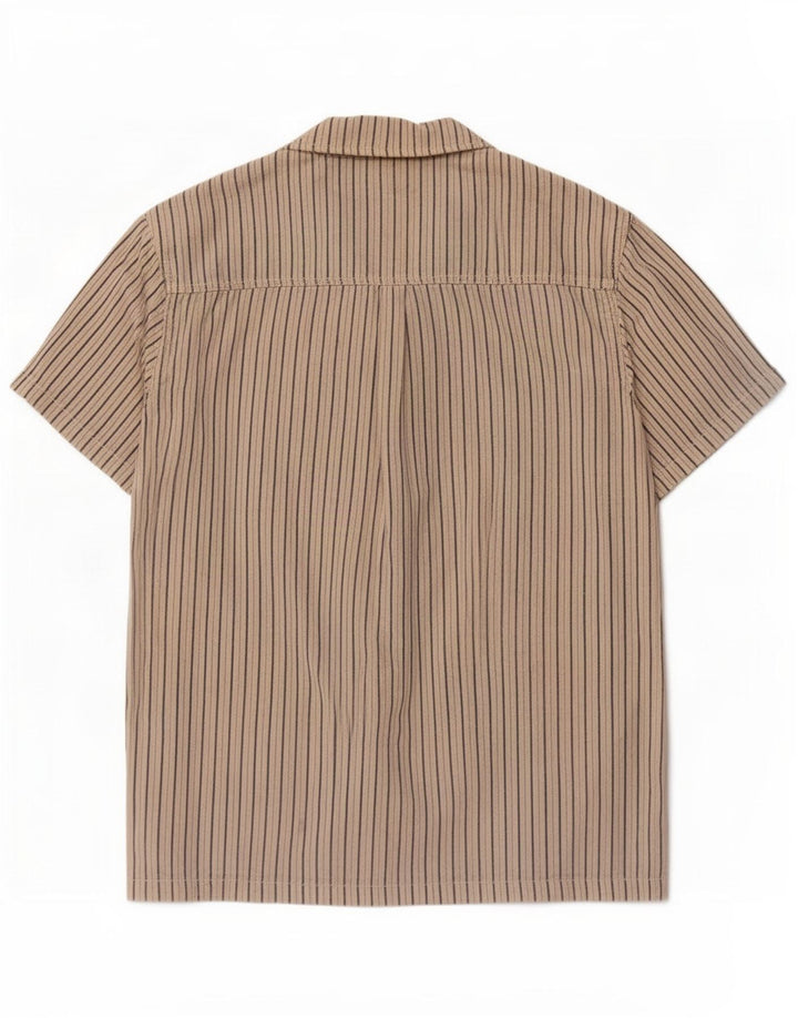 Camicia a maniche corte da uomo Lee in cotone gessato beige medio