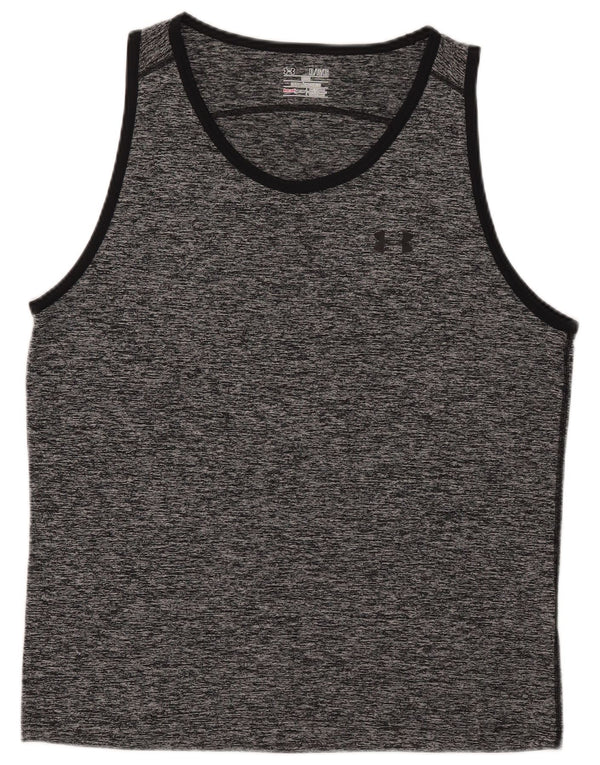 Canottiera Under Armour da uomo Heat Gear XL poliestere chiazzato grigio