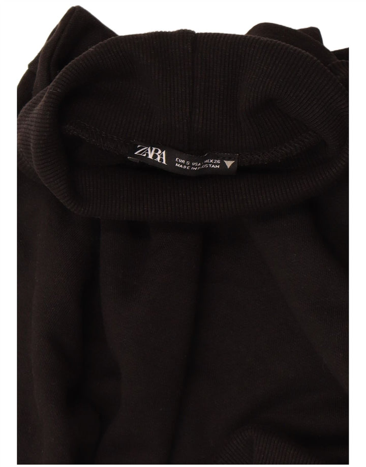 Maglione maglione collo alto da donna Zara UK 10 piccolo nero