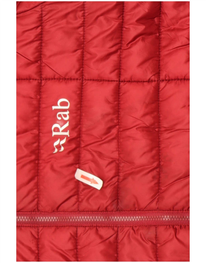 Giacca imbottita con cappuccio da uomo Rab UK 38 rosso medio in poliammide
