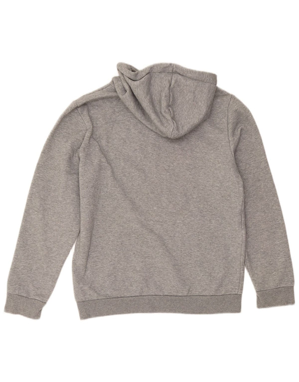 Felpa con cappuccio grafica da uomo Puma piccola in cotone grigio