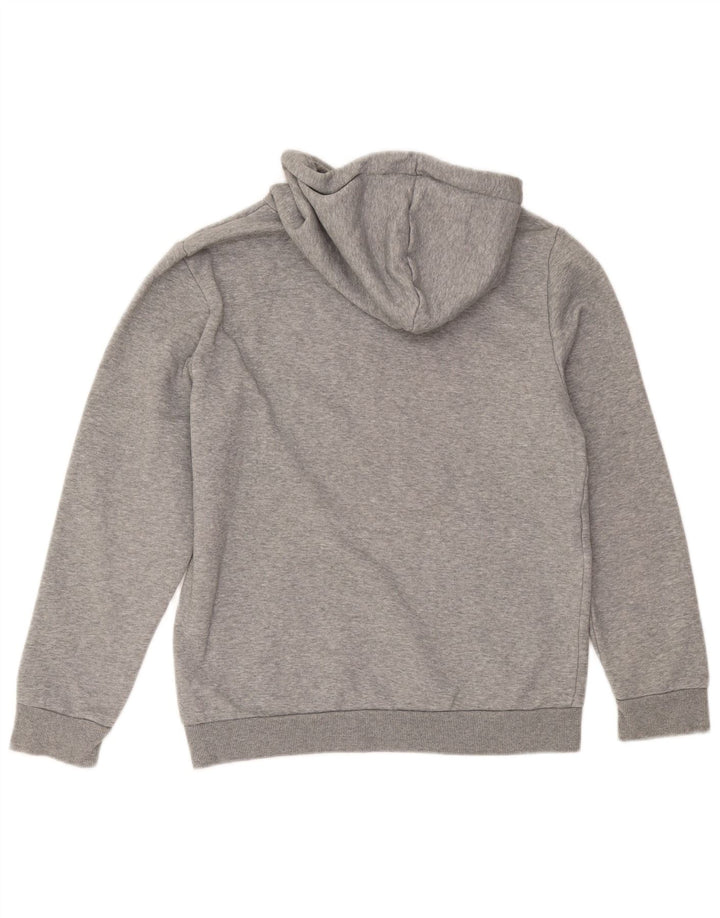 Felpa con cappuccio grafica da uomo Puma piccola in cotone grigio