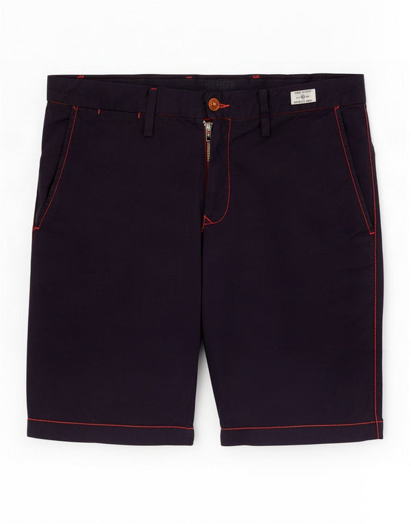 Tommy Hilfiger Mens Chino Shorts W34 Large Navy Blue Cotton