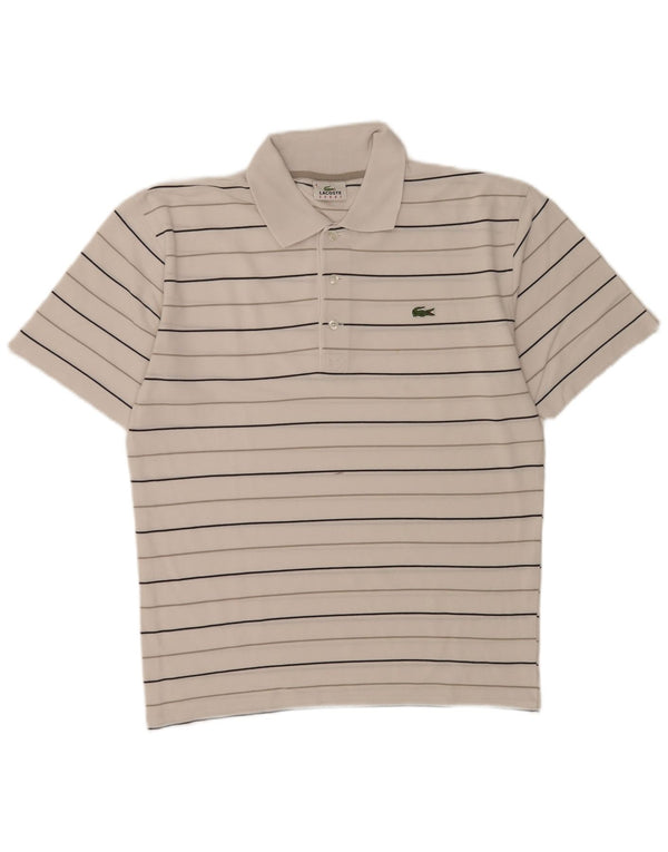 Polo da uomo Lacoste taglia 4 media a righe bianche
