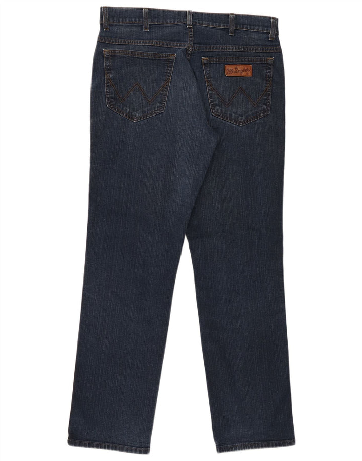 Jeans dritti da uomo Wrangler W34 L32 blu navy
