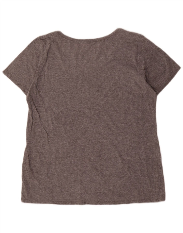 T-shirt grafica NIKE da donna con taglio atletico, taglia UK 16, grande, grigio chiazzato