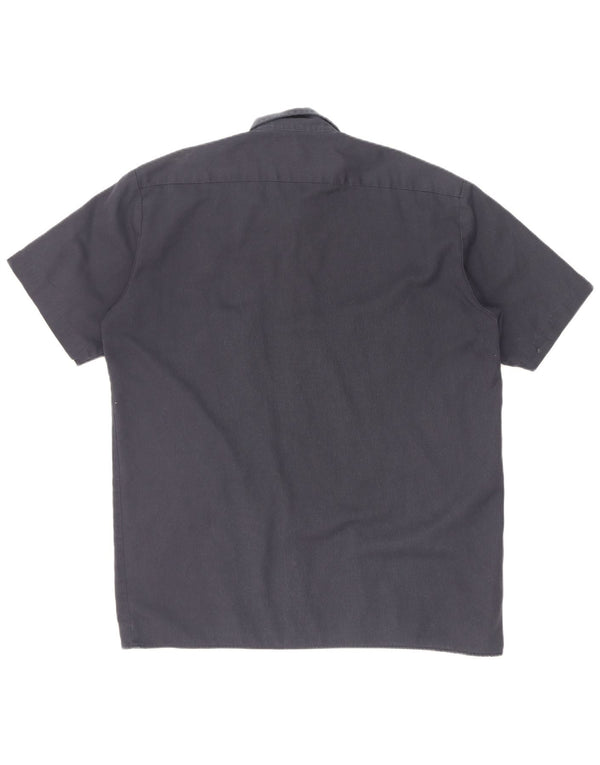 Dickies Camicia a maniche corte da uomo Large in poliestere blu navy