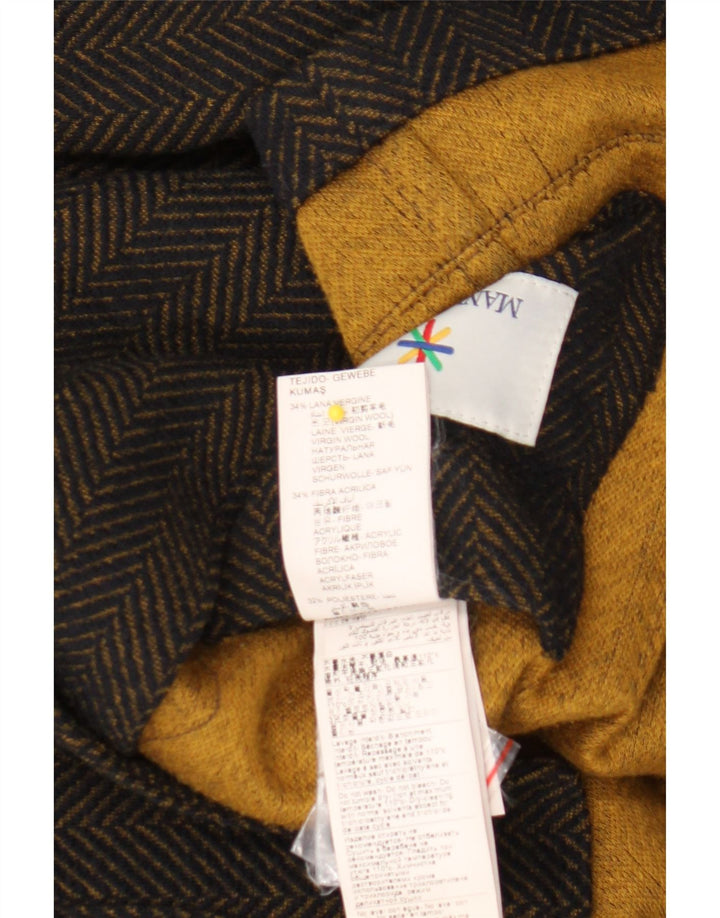 Giacca blazer da uomo a 3 bottoni Manuel Ritz IT 50 grande spina di pesce nera