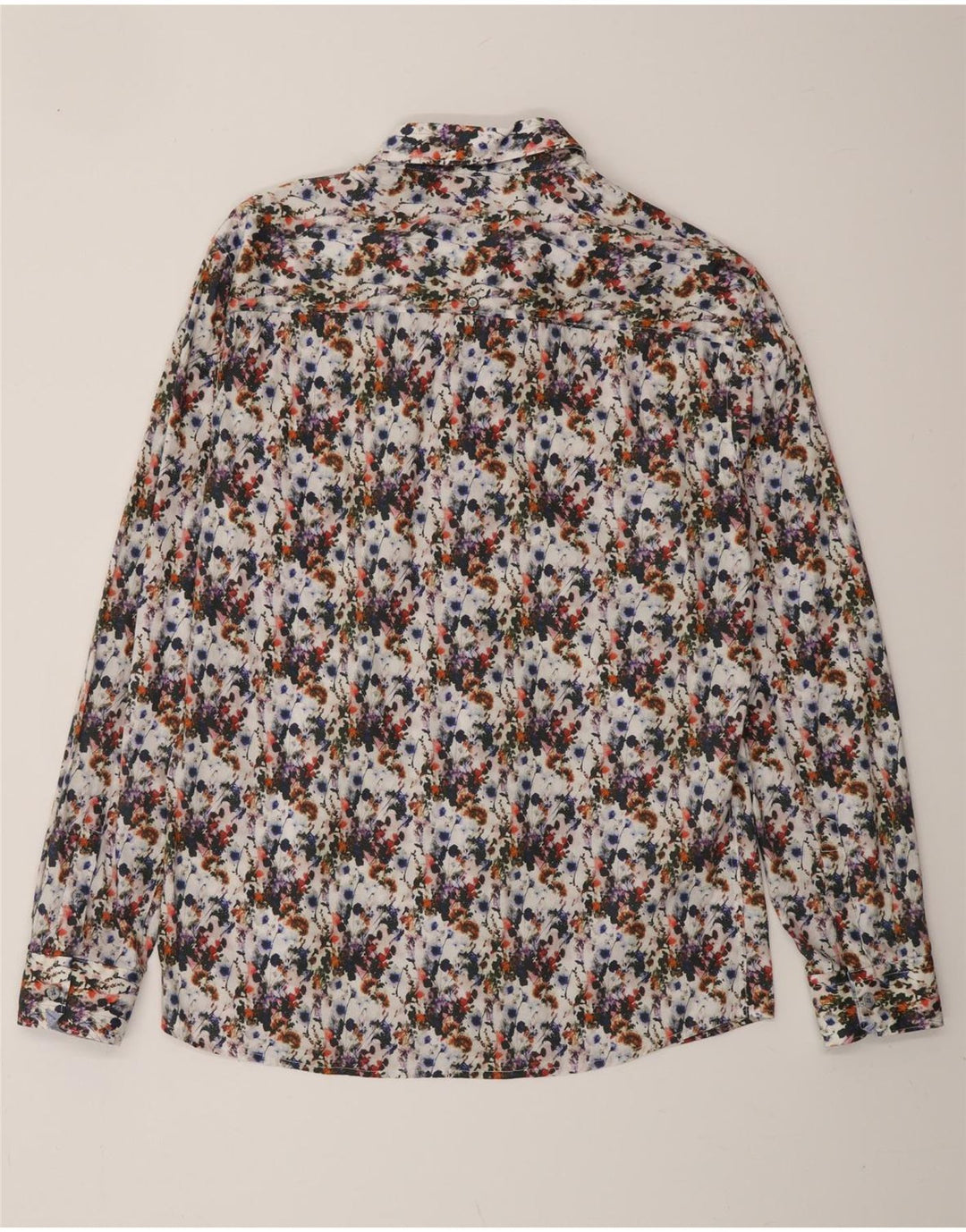 Camicia da uomo VINTAGE grande floreale multicolore