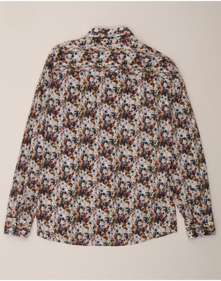 Camicia da uomo VINTAGE grande floreale multicolore