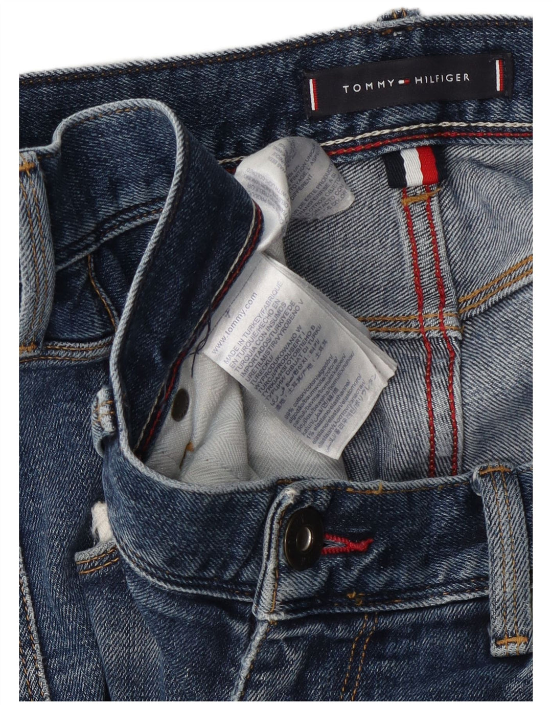 Jeans slim da uomo Tommy Hilfiger W36 L30 cotone blu