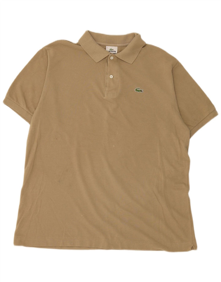 Polo da uomo Lacoste taglia 6 XL in cotone beige