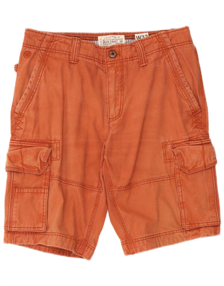 Pantaloncini cargo da uomo Fat Face W32 cotone arancione medio