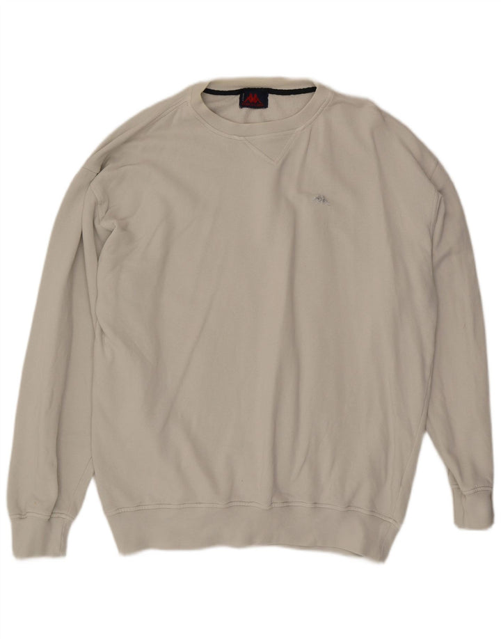 Felpa Kappa Uomo Maglione 2XL Cotone Bianco