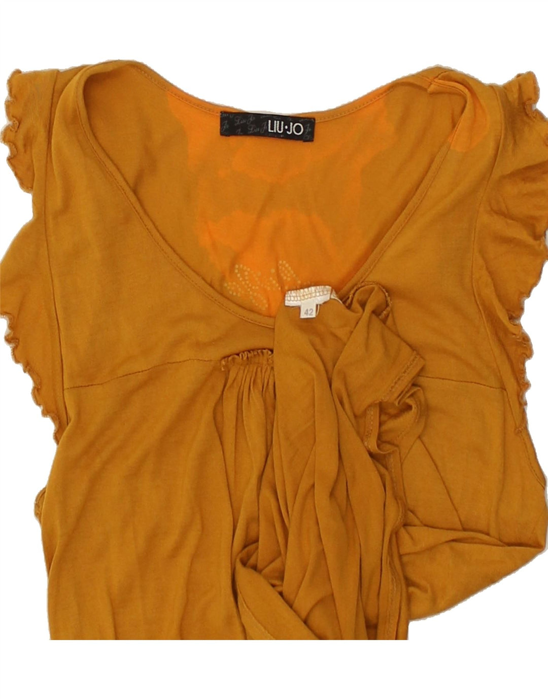 LIU JO Womens A-Line Dress IT 42 Medium Yellow | Vintage Liu Jo | Thrift | Second-Hand Liu Jo | Used Clothing | Messina Hembry 