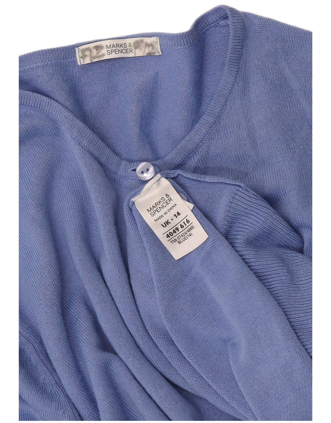 Maglione cardigan da donna Marks & Spencer UK 14 grande acrilico blu