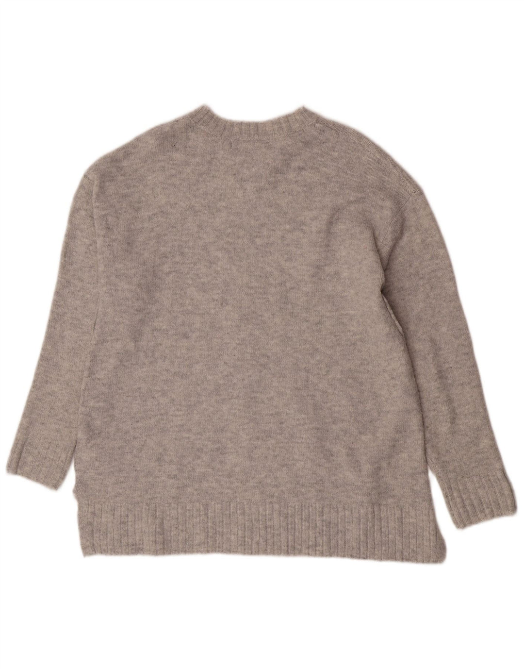 Maglione maglione girocollo da donna Marks & Spencer UK 14 Acrilico grigio medio