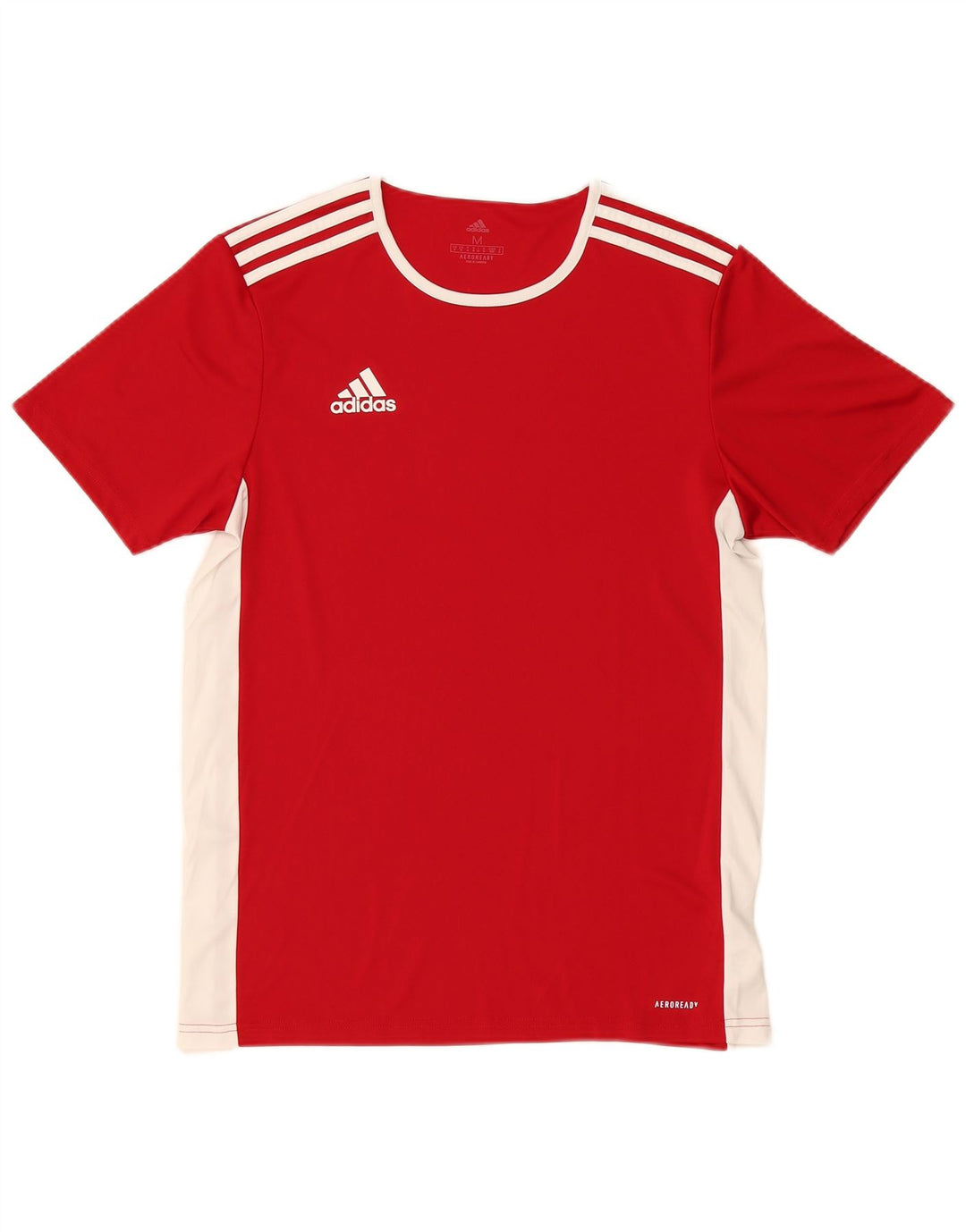 T-shirt Adidas Aeroready da uomo Top in poliestere color block rosso medio