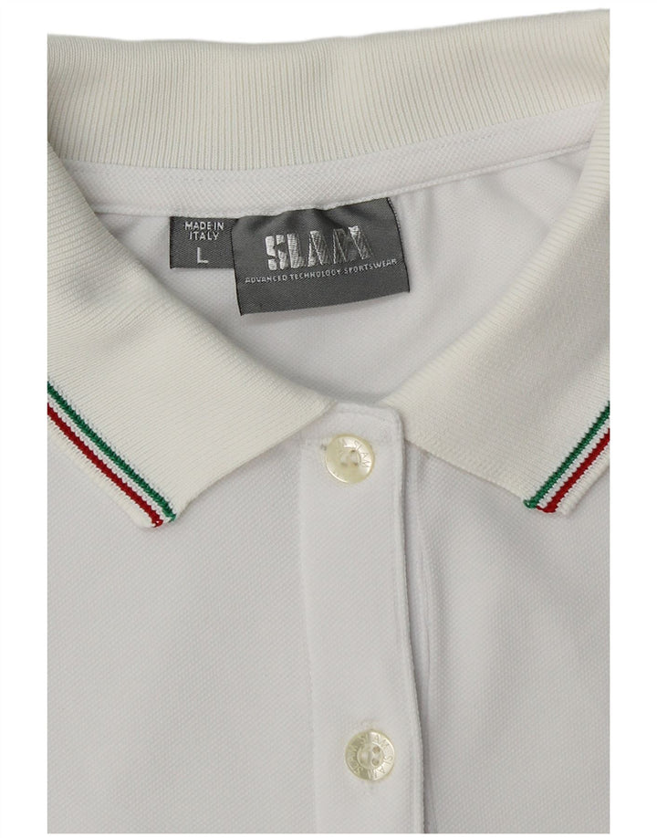 Polo da donna Slam UK 14 Large White Argyle/Diamond Poliammide