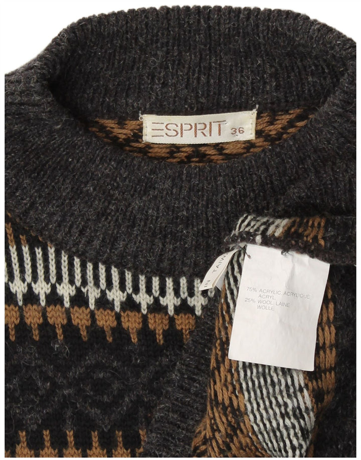 Maglione maglione collo alto da uomo Esprit EU 36 piccolo motivo geometrico multicolore