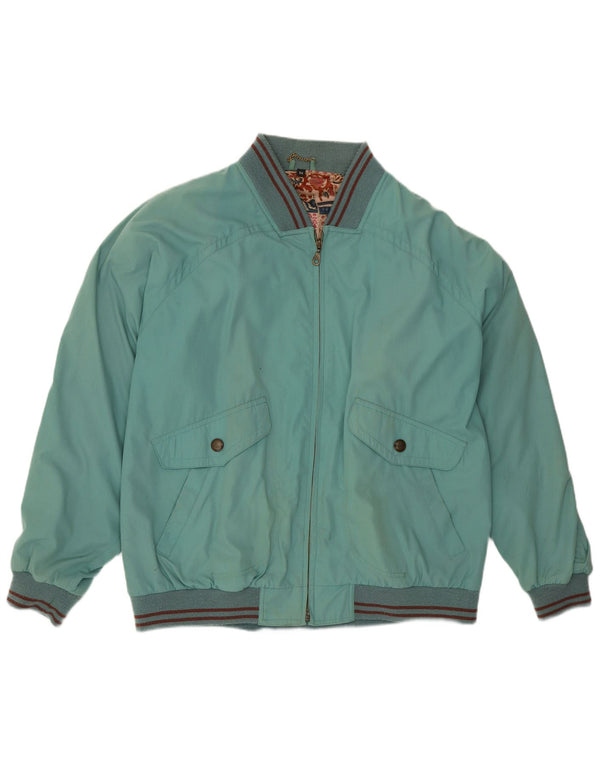 Giubbotto bomber vintage da uomo IT 54 2XL Poliestere a righe blu