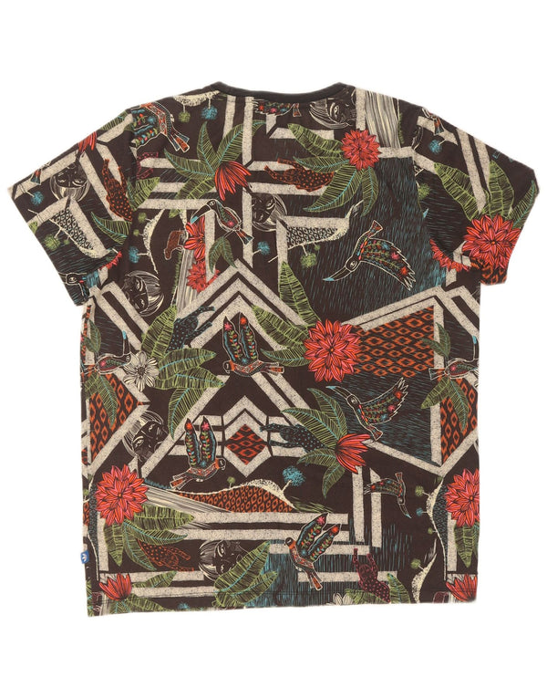 T-shirt grafica da donna Adidas Top UK 14 Medium multicolore floreale