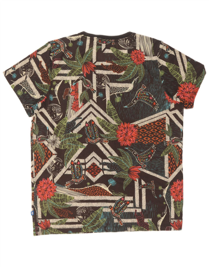 T-shirt grafica da donna Adidas Top UK 14 Medium multicolore floreale